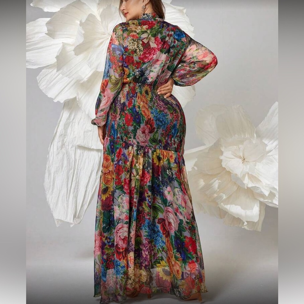 Floral Multicolor Maxi Dress - Picture 2 of 6